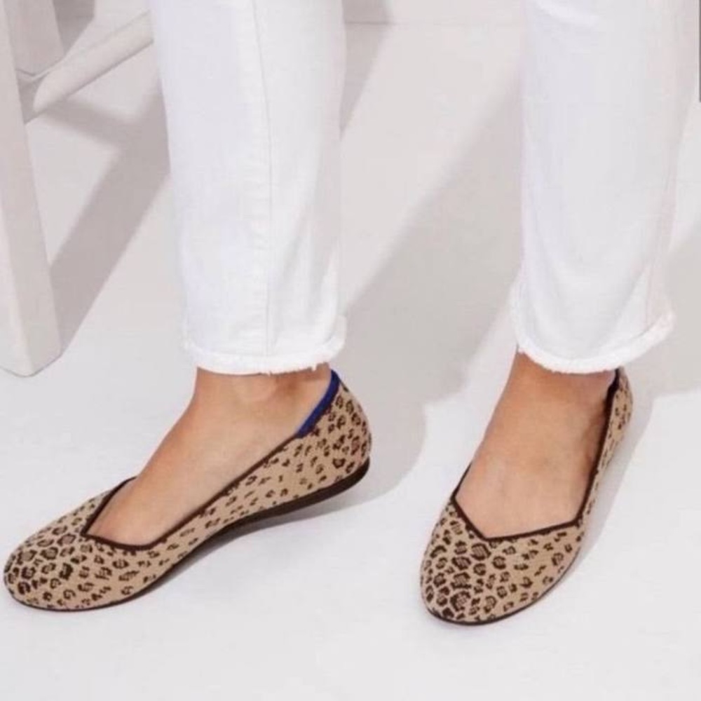New! Rothy’s round toe leopard flats 6.5